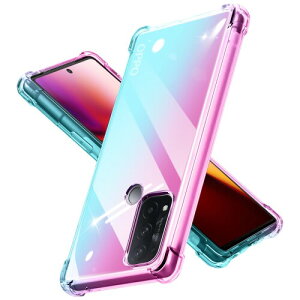 OPPO Reno5 A ケース グラデーション クリア 全面保護カバー 耐衝撃 衝撃吸収 tpu 耐震 ソフト軽量 薄型 落下防止 米軍MIL規格 透明 耐久 黄変防止 指紋防止 滑り防止 人気 携帯カバー ピンク+