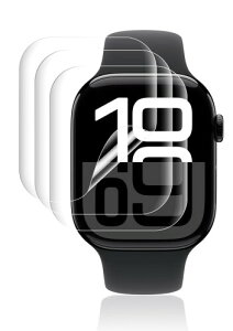 Maxku Apple Watch Series 10 46mm対応 保護フィルム アップルウォッチ Series 10 46mm用 液晶保護フィルム アップルウォッチ10対応 フィルム 2024年 TPU製 キズ修復機能 ケースに干渉せず 硬度4H 気泡ゼ