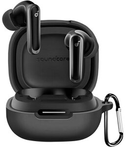 LAYJOY Anker Soundcore P40i �p �P�[�X �J�o�[ �V���R�[���P�[�X Anker Soundcore P40i �ی�J�o�[ �����[�d�\ �S�ʕی� �����h�~ �L�Y�h�~ �ϏՌ� �h�o �h�� �y�� ���[ �J���r�i�t�� (�u���b�N)