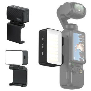 VRIG Osmo Pocket 4�p���C�g LED�r�f�I���C�g �B�e�p���C�g �܂肽���ݎ������ Type-C�[�d�� 500mAh �h�� �O�F���x���� ���^�y�� Osmo Pocket 4/Osmo Pocket 3�Ή� FD-08