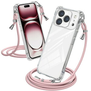XIOYATY iPhone 18 Pro / 17 Pro �Ή� �P�[�X �N���A �V�����_�[ ���|���X�g���b�v�t�� �l���Ռ��z���݌v �J�����ی�