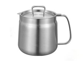 マルチポット ステンレスオイルポット 油こし 保存容器 こし網付き 茶こし付やかん 油切り 油缶1.5L 揚げ鍋 ミルクパン 揚げ鍋 片手鍋 少人数 ミニ鍋 コンパクト おしゃれ かわいい 煮出す 茶こし IH・ガス火対応 アウトドア キャンプ飯 フライドポテト 多用途マルチポット