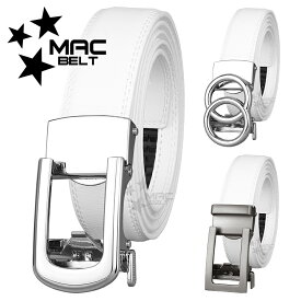 ゴルフ ベルト レディース 白 穴なし 女性 ゴルフベルト おしゃれ オートロック 大きいサイズ カジュアル ブランド ゴルフウェア 白ベルト 無段階 細い 可愛い 130 30mm 3cm ホワイト MBW3