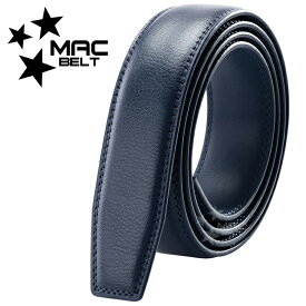 ベルト バックルなし メンズ ベルトのみ 30mm 35mm 本革 穴なし 帯のみ 革のみ 交換用 替えベルト ベルト革のみ 無段階 オートロック ワンタッチ ズボン用 ゴルフ用 紺ベルト 大きいサイズ 革 ネイビー 紺色 130 MBZ-SB-NV