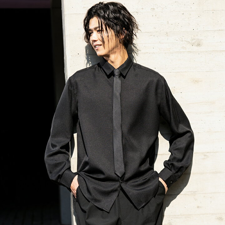 楽天市場】モッシモ mossimo 長袖シャツ メンズ ネクタイ付き バック 