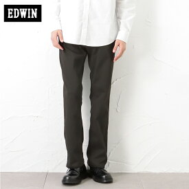 [25日限定P2倍★全品最大20％OFFクーポン]エドウィン EDWIN ストレートパンツ 黒 メンズ ストレッチ 動きやすい 多機能 ボトムス スナップボタン すべり止めテープ ペン挿し