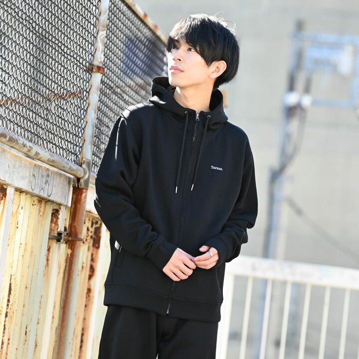 楽天市場 あす楽 ターザン Tarzan パーカー スウェット メンズ ポンチ素材 ダンボールニット トップス ストレッチ 撥水 ジップアップ Mac House楽天市場店