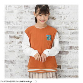 [今だけ全品5％OFFクーポン！4/1 9:59まで]スターター STARTER 長袖Tシャツ ロンT キッズ 子供 男の子 女の子 ボーイズ ガールズ トップス ユニセックス フェイクレイヤード 刺繍 クルーネック カットソー