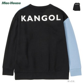 カンゴール KANGOL トレーナー スウェット 裏起毛 キッズ 子供 男の子 女の子 ボーイズ ガールズ トップス 配色切替 バッグデザイン ロゴ クルーネック プルオーバー [選べる福袋対象]