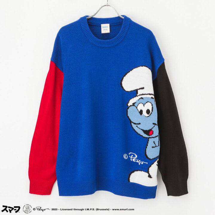 楽天市場】[全品対象！最大800円OFFクーポン]スマーフ Smurf ニット 