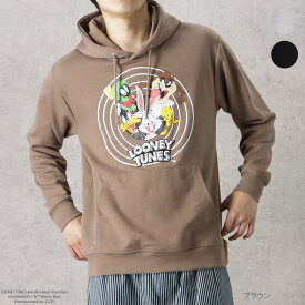 [23日20時～★全品最大20％OFFクーポン]ルーニー・テューンズ LOONEY TUNES パーカー スウェット メンズ ビッグシルエット ゆったり トップス プリント 刺繍 ポケット プルオーバー