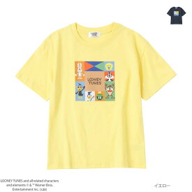 [GW限定3980円以上20％OFFクーポン]ルーニー・テューンズ LOONEY TUNES 半袖Tシャツ 綿100% コットン キッズ 子供服 男の子 ボーイズ トップス プリント ロゴ キャラクター ピクセルアート クルーネック カットソー