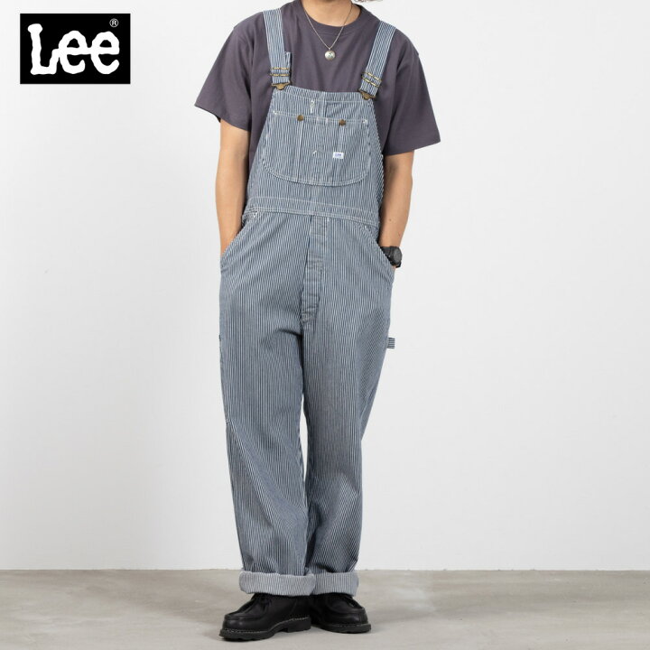 楽天市場】リー Lee オーバーオール メンズ 綿100% ヒッコリー デニム 