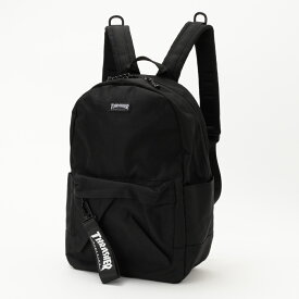 デイパック リュックサック バックパック 容量27L サイドポケット シンプル ブランドロゴ リュック 鞄 バッグ かばん