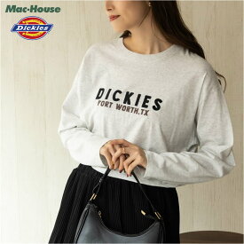 [全品対象★最大20％OFFクーポン4/23まで]ディッキーズ Dickies 長袖Tシャツ ロンT レディース 綿100% コットン トップス ロゴ 刺繍 バックプリント クルーネック カットソー