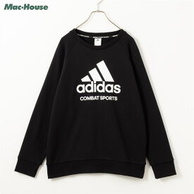 [25日限定P2倍★全品最大20％OFFクーポン]アディダス adidas トレーナー スウェット レディース 裏毛 ブランドロゴ トップス プリント クルーネック プルオーバー