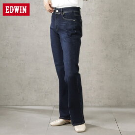 [全品対象★最大20％OFFクーポン4/23まで]あす楽 エドウィン EDWIN デニムパンツ ジーンズ ジーパン レディース ブーツカット 股上深め ボトムス ストレッチ ポケット ロングパンツ