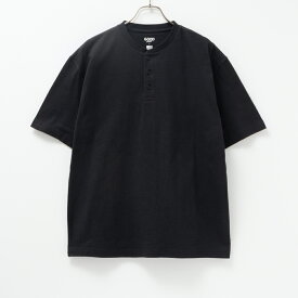 [特別価格][6/1～更にクーポンで割引]グッドクルー 半袖Tシャツ メンズ 大きいサイズ ビッグサイズ トップス 無地 シンプル ボタン ヘンリーネック カットソー