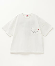 [特別価格][6/1～更にクーポンで割引]エドウィン EDWIN 半袖Tシャツ キッズ 子供服 男の子 女の子 ボーイズ ガールズ トップス ビッグシルエット ゆったり 胸ポケット 刺繍 クルーネック カットソー