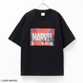 [最大650円OFF全品クーポン6/11まで]マーベル MARVEL 半袖Tシャツ キッズ 子供服 男の子 ボーイズ トップス ワイドシルエット ゆったり キャラクター ロゴ プリント クルーネック カットソー