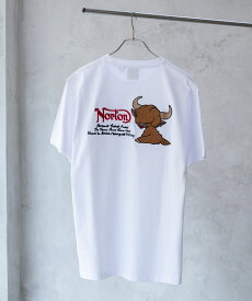 [全品対象★最大20％OFFクーポン4/23まで]あす楽 ノートン Norton 半袖Tシャツ メンズ 綿100％ コットン トップス ロゴ 刺繍 クルーネック カットソー