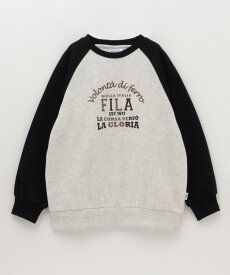フィラ FILA チュニック トレーナー スウェット 裏起毛 キッズ 子供服 女の子 ガールズ トップス あたたかい ビッグシルエット ロゴ プリント ラグランスリーブ プルオーバー [選べる福袋対象]