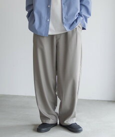 [今だけ！最大25％OFFクーポン]アーバンコレクション URBAN COLLECTION スラックス メンズ ワイドパンツ ツータック 接触冷感 ストレッチ ポケット ボトムス ウエスト紐 フロントジップ 前開き 黒 ロングパンツ