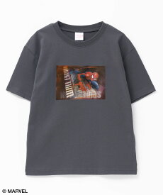 [今だけ！全品10％OFFクーポン]ディズニー Disney マーベル MARVEL Tシャツ 子供服 男の子 キッズ 半袖 綿混 ボーイズ トップス キャラクター スパイダーマン レンチキュラー ネームタグ クルーネック カットソー