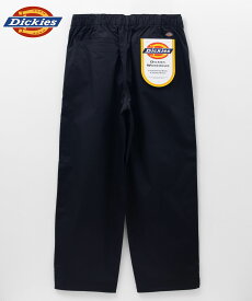 ディッキーズ Dickies ワイドパンツ メンズ フロントジップ 前開き ポケット ボトムス 裾ドローコード 黒 イージーパンツ ロングパンツ ワークパンツ