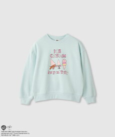 [特別価格★更に期間限定クーポン割]トムとジェリー Tom and Jerry 裏起毛 トレーナー 子供服 女の子 キッズ スウェット ガールズ トップス 暖かい あったか キャラクター トムとジェリー タフィー プリント クルーネック プルオーバー