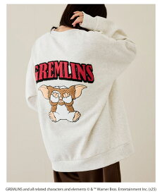 [10日限定P10倍][特別価格★更にクーポン割]グレムリン GREMLINS 裏起毛 トレーナー メンズ スウェット ギズモ あったか 暖か 抗ピル トップス キャラクター サガラ刺繍 白 プルオーバー ユニセックス レディース