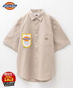 [特別価格★更に最大15％OFFクーポン]ディッキーズ Dickies シャツ メンズ 半袖 綿混 カジュアルシャツ ワークシャツ 胸ポケット トップス ストライプ 無地 レギュラーカラー ユニセックス レディース