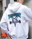 [特別価格★更に最大10％OFFクーポン]スラッシャー THRASHER 裏毛 パーカー メンズ 綿混 スウェット ポケット トップス ロゴ 刺繍 プリント 黒 白 プルオーバー プルパーカー 長袖 ユニセックス レディース