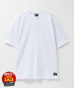 [特別価格★更に最大600円OFFクーポン]サープラス SURPLUS Tシャツ メンズ 半袖 5分袖 綿100％ コットン ルーズシルエット ドロップショルダー 大きめ ゆったり トップス ピスネーム 白 黒 無地 ボタン ヘンリーネック カットソー ユニセックス レディース