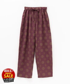[特別価格★更に最大600円OFFクーポン]スカンツ ワイドパンツ イージーパンツ キッズ 子供服 女の子 ガールズ ボトムス レーヨン素材 ウエストゴム 紐 総柄 ロングパンツ
