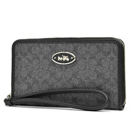 【ブティック商品】　コーチ／COACHコーテッド シグネチャー E/W ユニバーサルケース63186SVDH6（ダークデニム×ブラック）【10P03Dec16】