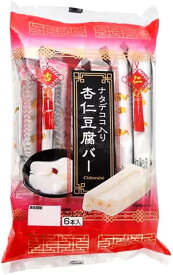 ナタデココ入り 杏仁豆腐バー 6本入 杏仁豆腐 アイスバー アイスクリーム アイス 冷凍 バニラ バニラアイス