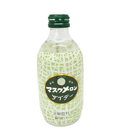 友桝飲料 マスクメロンサイダー 300ml 炭酸 飲料 ジュース メロン ソーダ 瓶 フルーツ