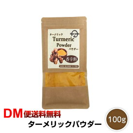 【DM便送料無料】ターメリックパウダー 100g ウコン 香辛料 調味料 ターメリック 粉末 食事 カレーライス コリアンダー ドリンク 食べ物 薬味 ウコン粉末 ウコン茶にも 家庭 パウダー スパイス クルクミン たけしの家庭の医学 令和 業務用にも 敬老の日