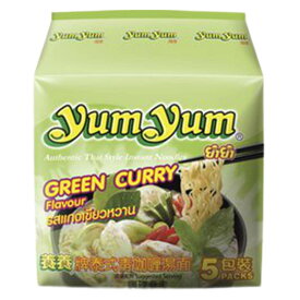 yumyum ヤムヤム グリーンカレー味 5食パック インターフレッシュ トムヤムクン 袋麺 タイ