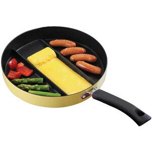 センターエッグトリプルパン アーネスト 1個 24.5cm トリプルパン フライパン 仕切り ソレダメ