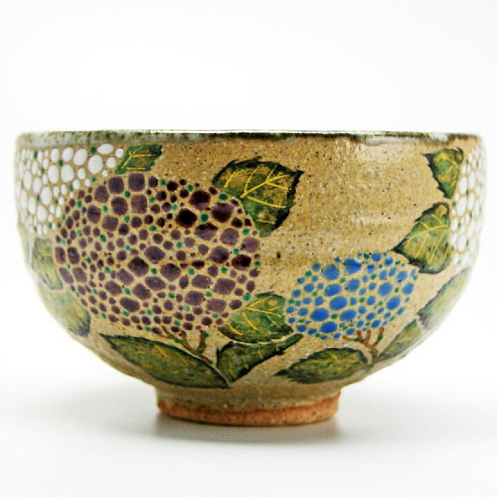 抹茶碗 紫陽花絵 夏物 陶磁器 抹茶お点前用 茶の湯用品 茶道具