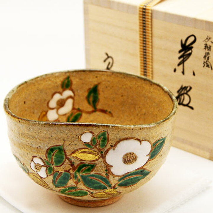 楽天市場】抹茶碗 椿絵 中村良二作 冬物 木箱入り 茶道具 陶磁器 茶器 