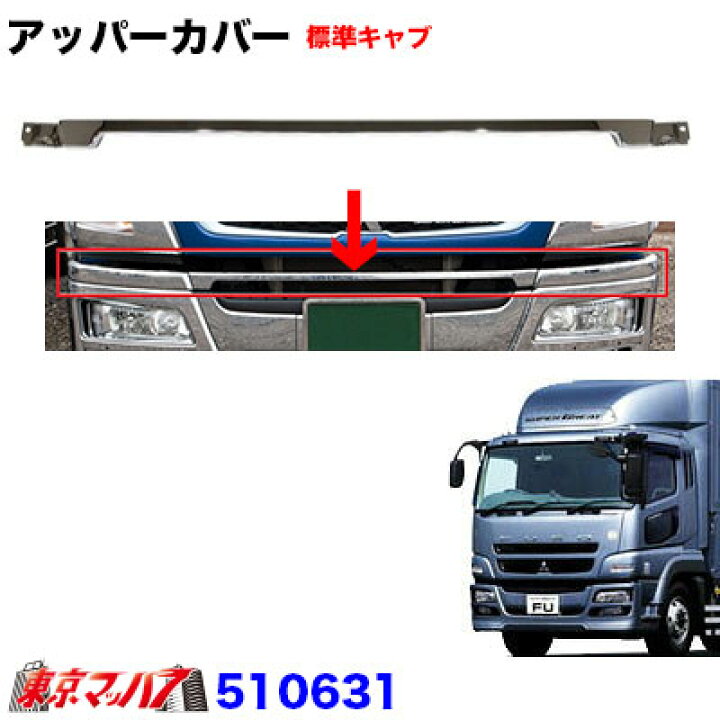 楽天市場】510631 トラック用品 アッパーカバーセンター【標準キャブ車 