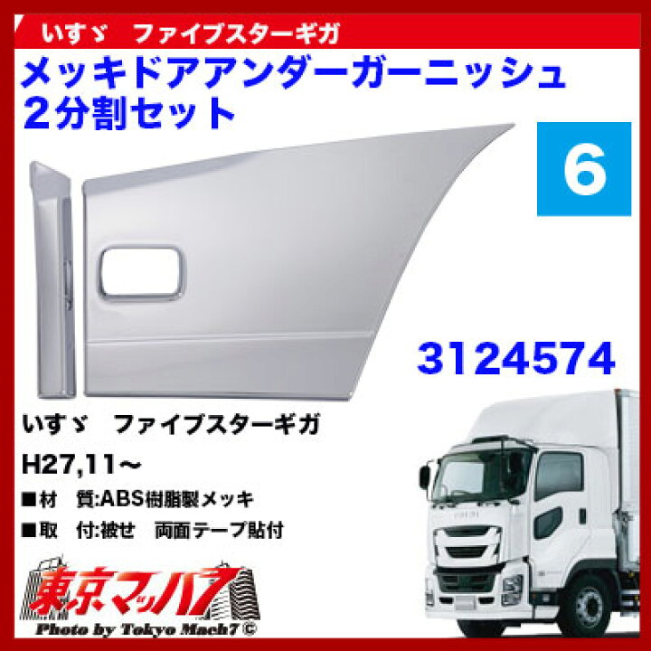 楽天市場】3124574 トラック用品 メッキドアアンダーガーニッシュ2  