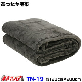 TN-19 仮眠毛布　約横120cm×縦200cm　グレー　長 距離 大型 トラック 寝具 あったか毛布 掛け毛布