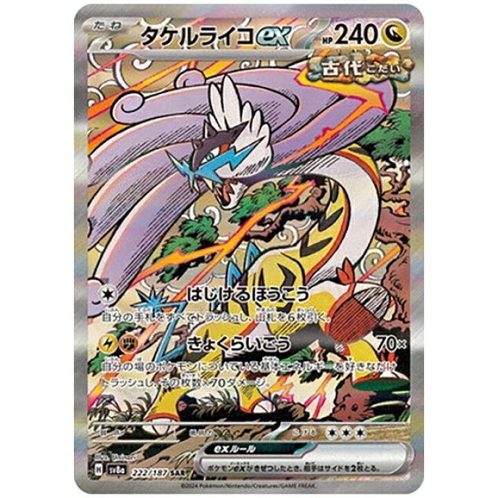 楽天市場】ポケモンカード タケルライコex [SV8A 222/187 SAR] ハイ 