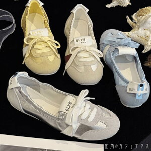 スリッポン パンプス スニーカー 4色 靴 シューズ ローヒール ラウンドトゥ 丸トゥ 編み上げ レースアップ 靴ひも 可愛い 大人可愛い きれいめ シンプル カジュアル シック コンサバ 華やか