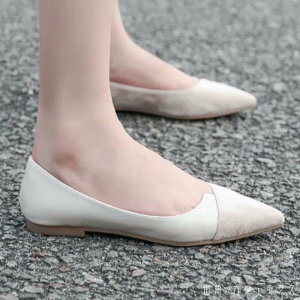 パンプス 3色 靴 シューズ ローヒール フラットヒール ポインテットゥ 異素材切り替え ドッキング スエード エレガント 可愛い 大人可愛い きれいめ シンプル カジュアル シック コンサバ 華