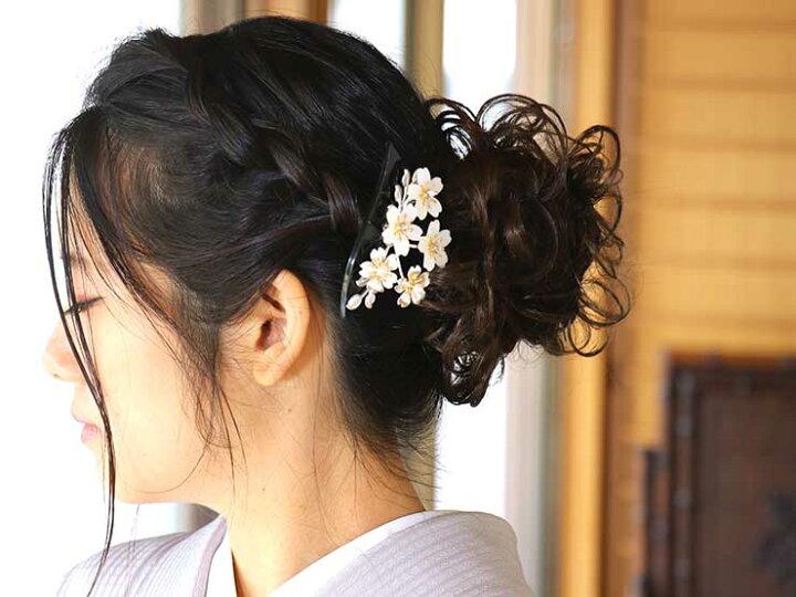 SALE／90%OFF】 髪飾り かんざし ヘアアクセサリー 一本挿し 花 パール 結婚式 和装 留袖